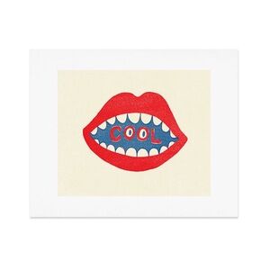 "Cool Mouth" by artist Nick Nelson Framed Print by Deny Designs
